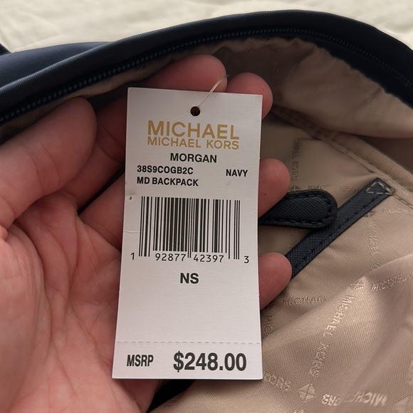 michael kors morgan md backpack navy blue - Picture 5 of 5